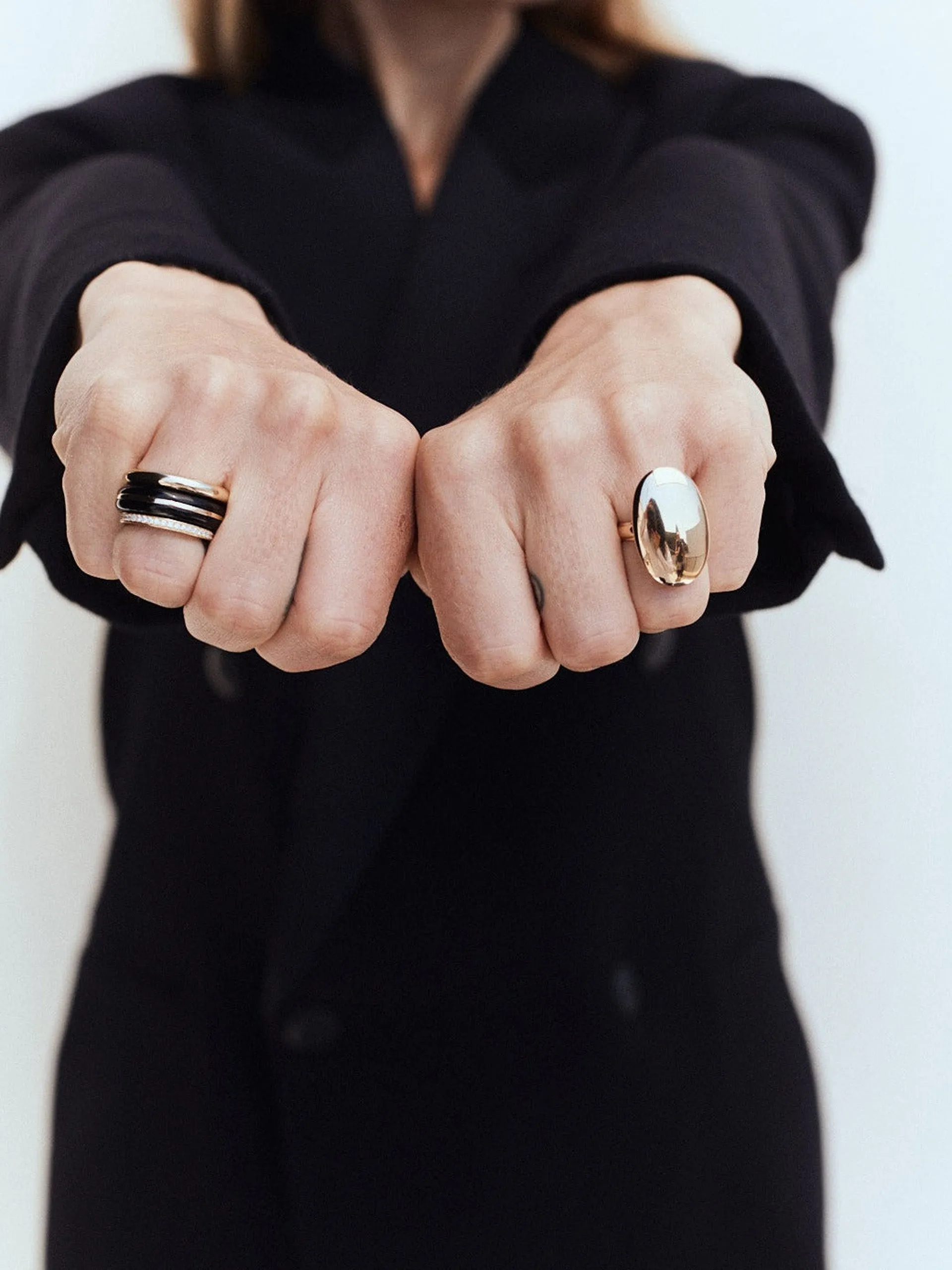 Black onyx essential stacking ring