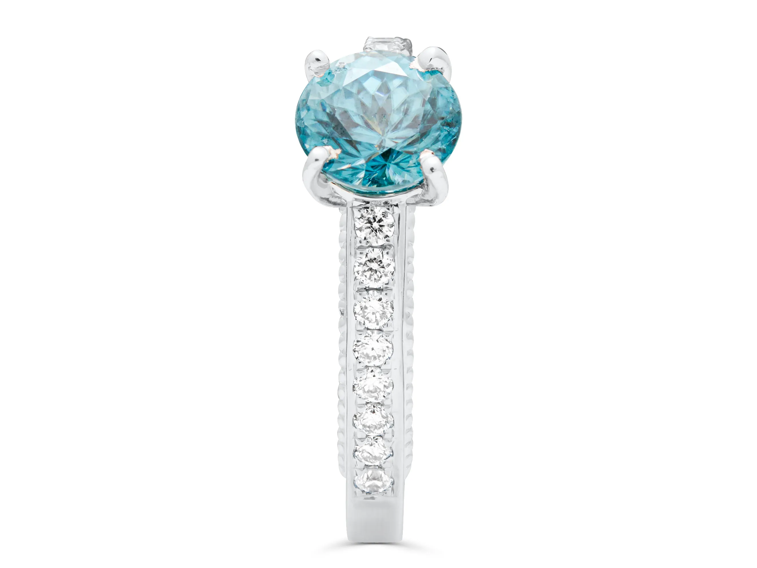 Blue Zircon Dutch Ring