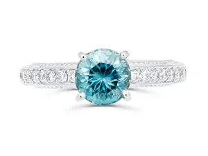 Blue Zircon Dutch Ring