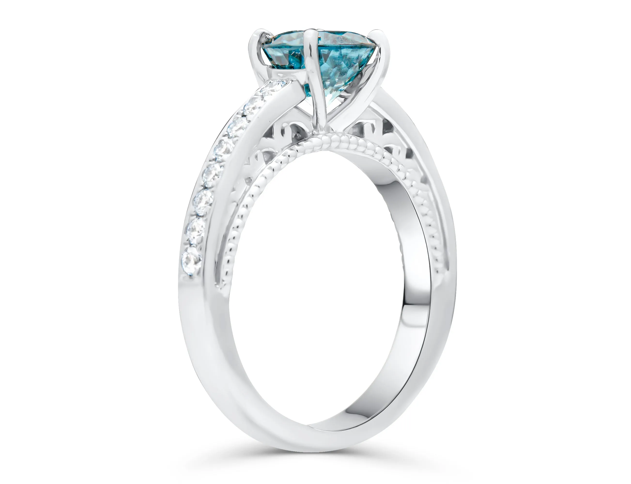 Blue Zircon Dutch Ring