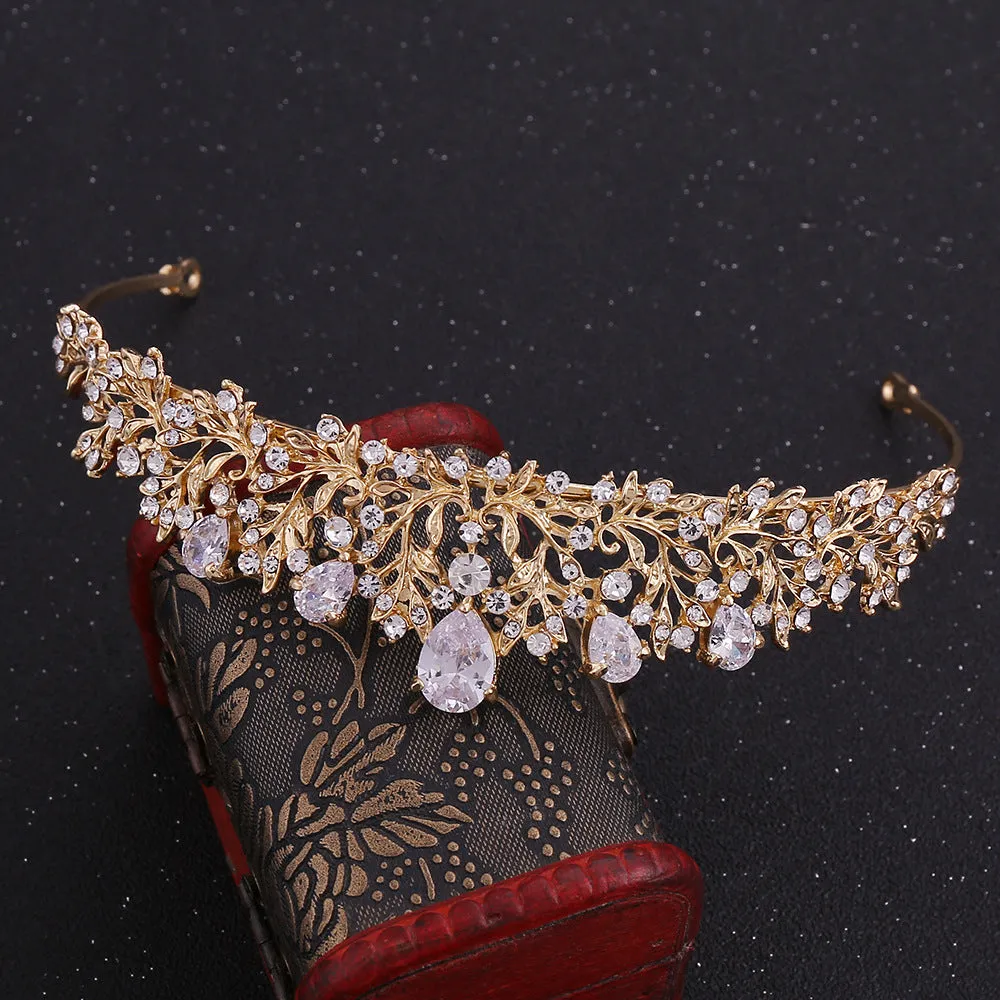 Bride Wedding Headbands Silver Tiara Crown Prom Hair Accessories Princess Rhinestone Crown Crystal Fashion Headband Hair Jewelry