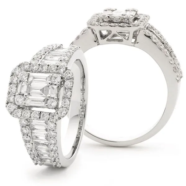 Classic Cocktail Cluster Ring 1.25ct - 1.60ct