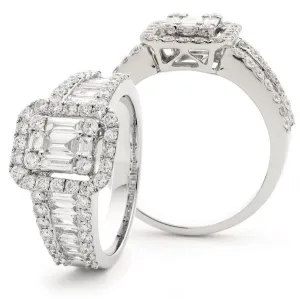 Classic Cocktail Cluster Ring 1.25ct - 1.60ct