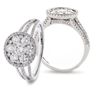 Classic Cocktail Cluster Ring 1.35ct