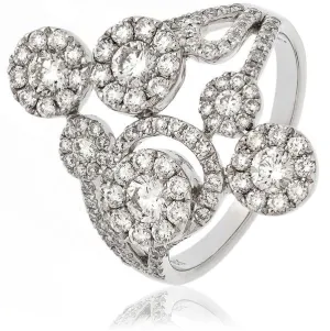 Classic Cocktail Cluster Ring 1.45ct