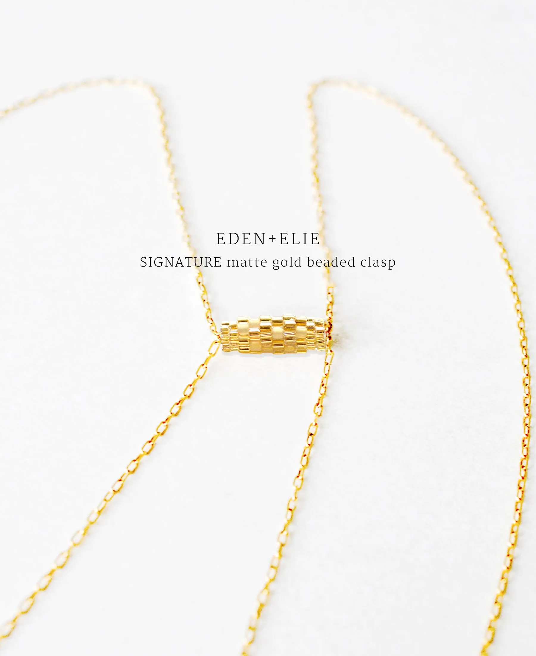 EDEN   ELIE Everyday Adjustable Length Necklace - mist blue