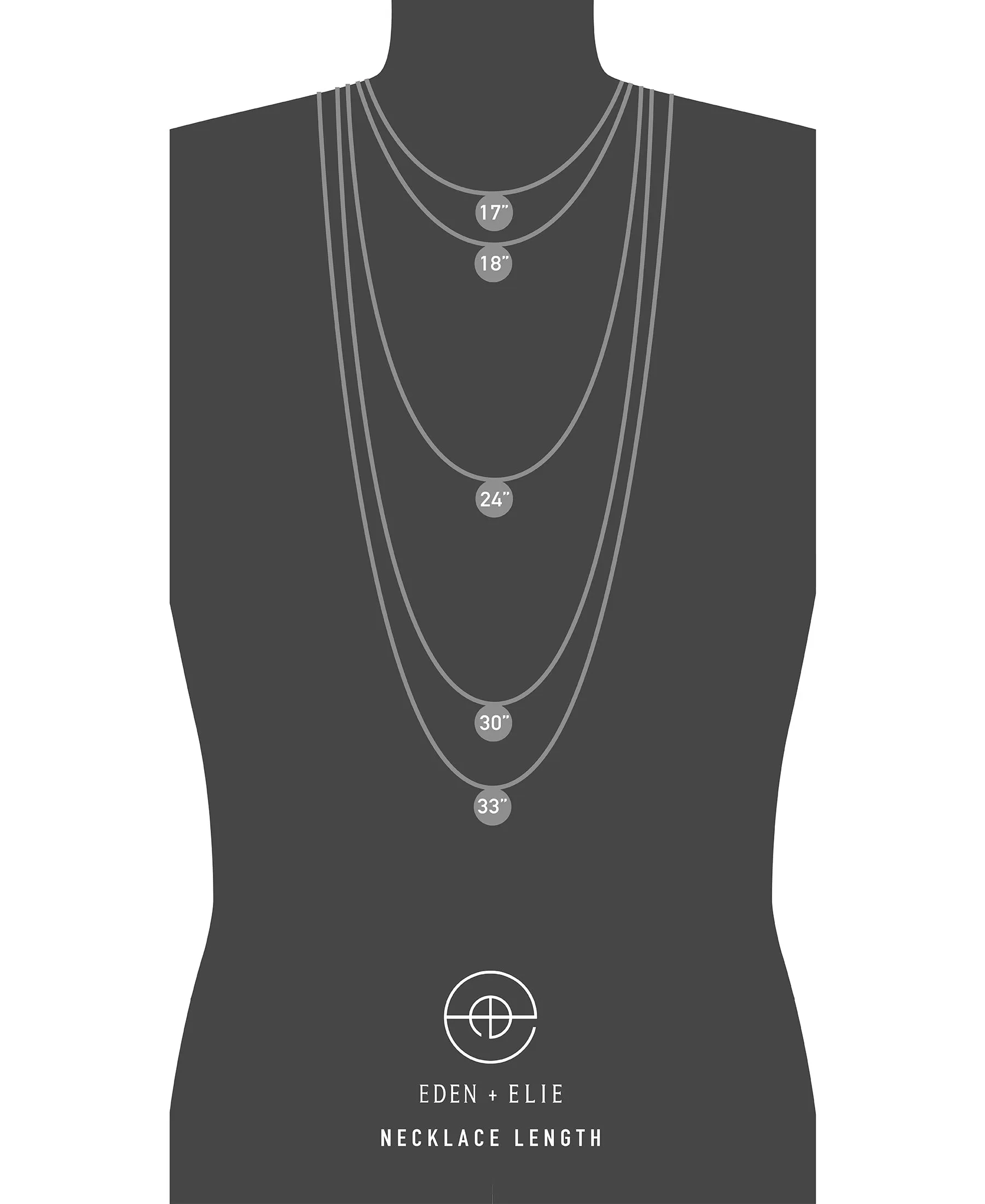 EDEN   ELIE Everyday Adjustable Length Necklace - mist blue