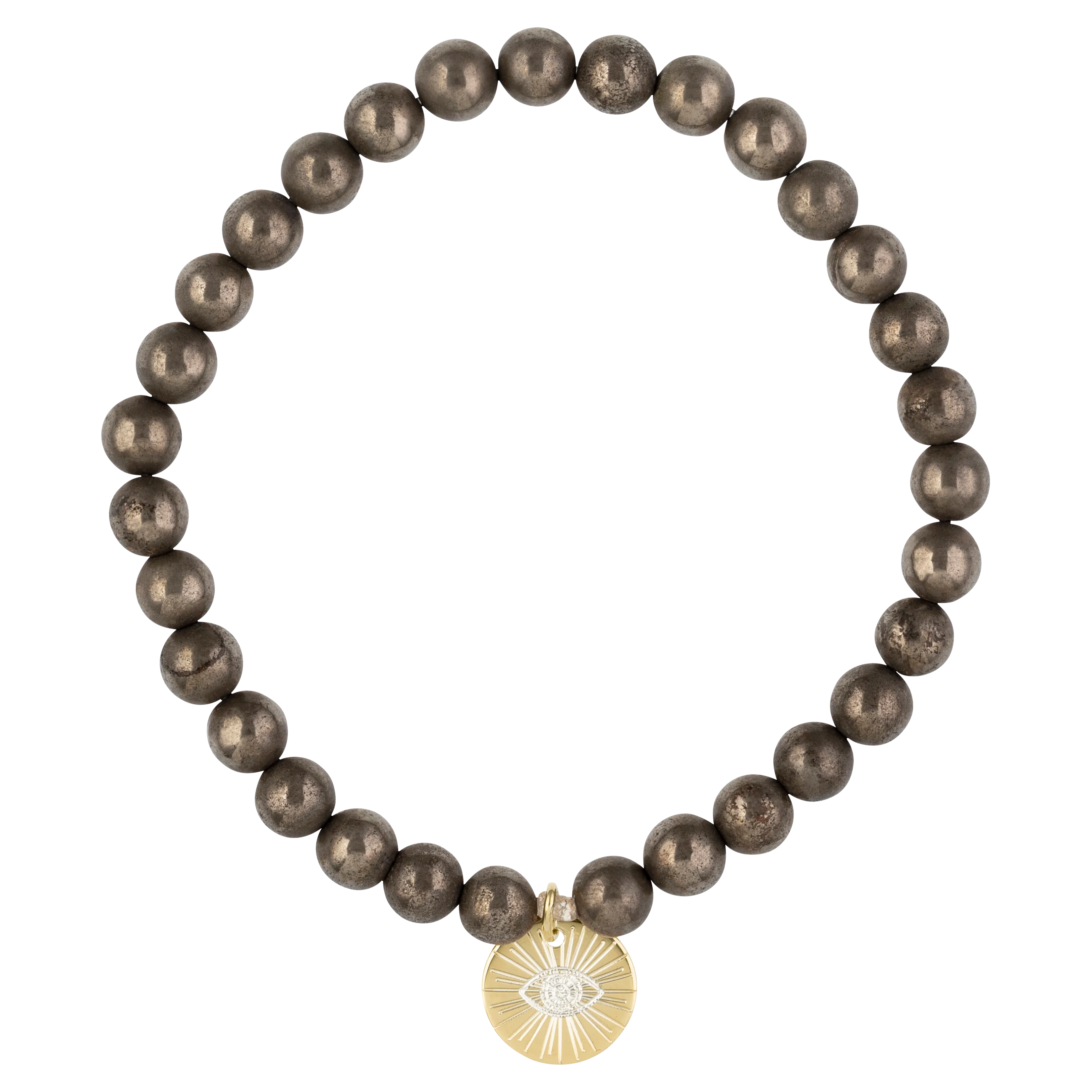 Eye of Providence & Protection Gemstone Bracelet - Gold / Black