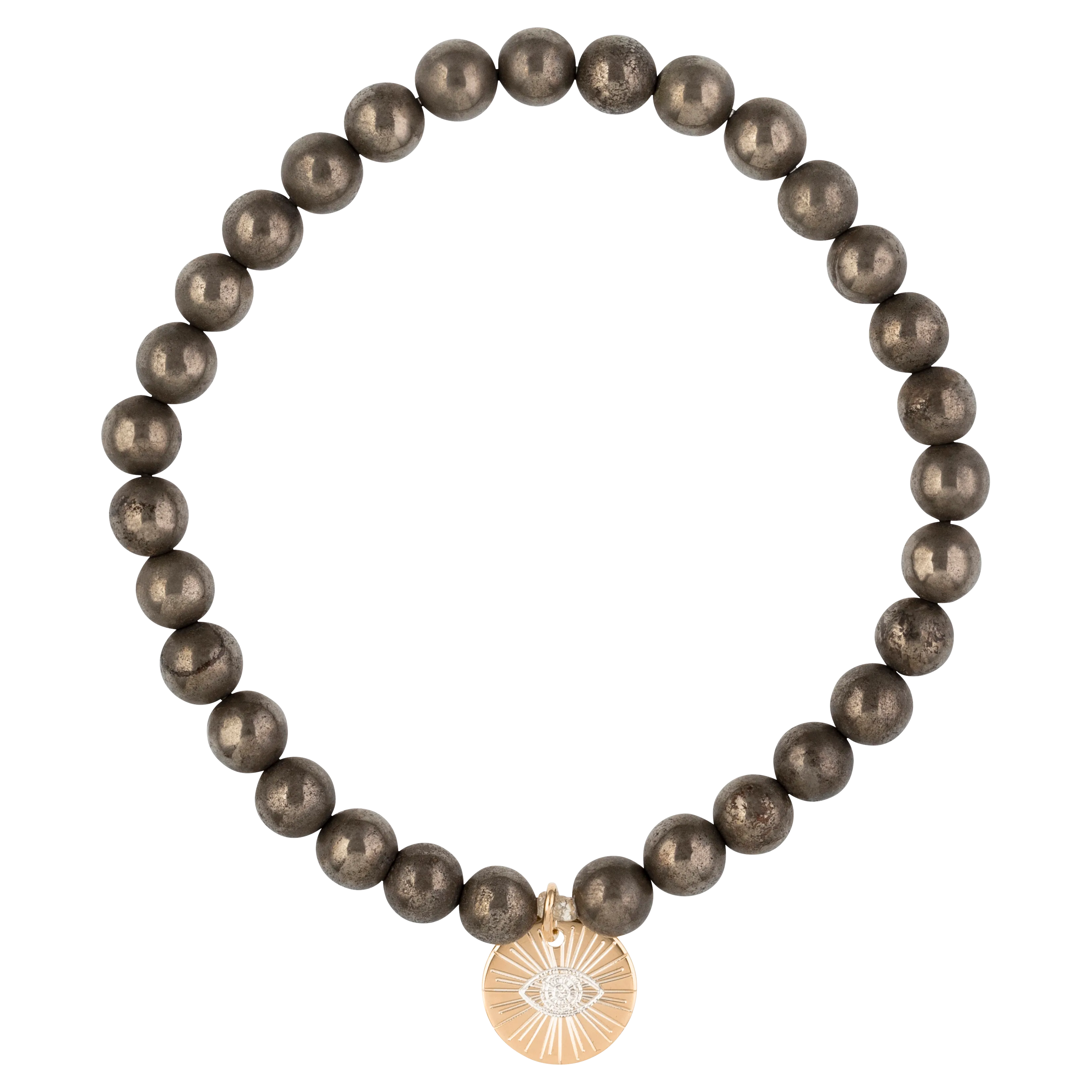 Eye of Providence & Protection Gemstone Bracelet - Gold / Black