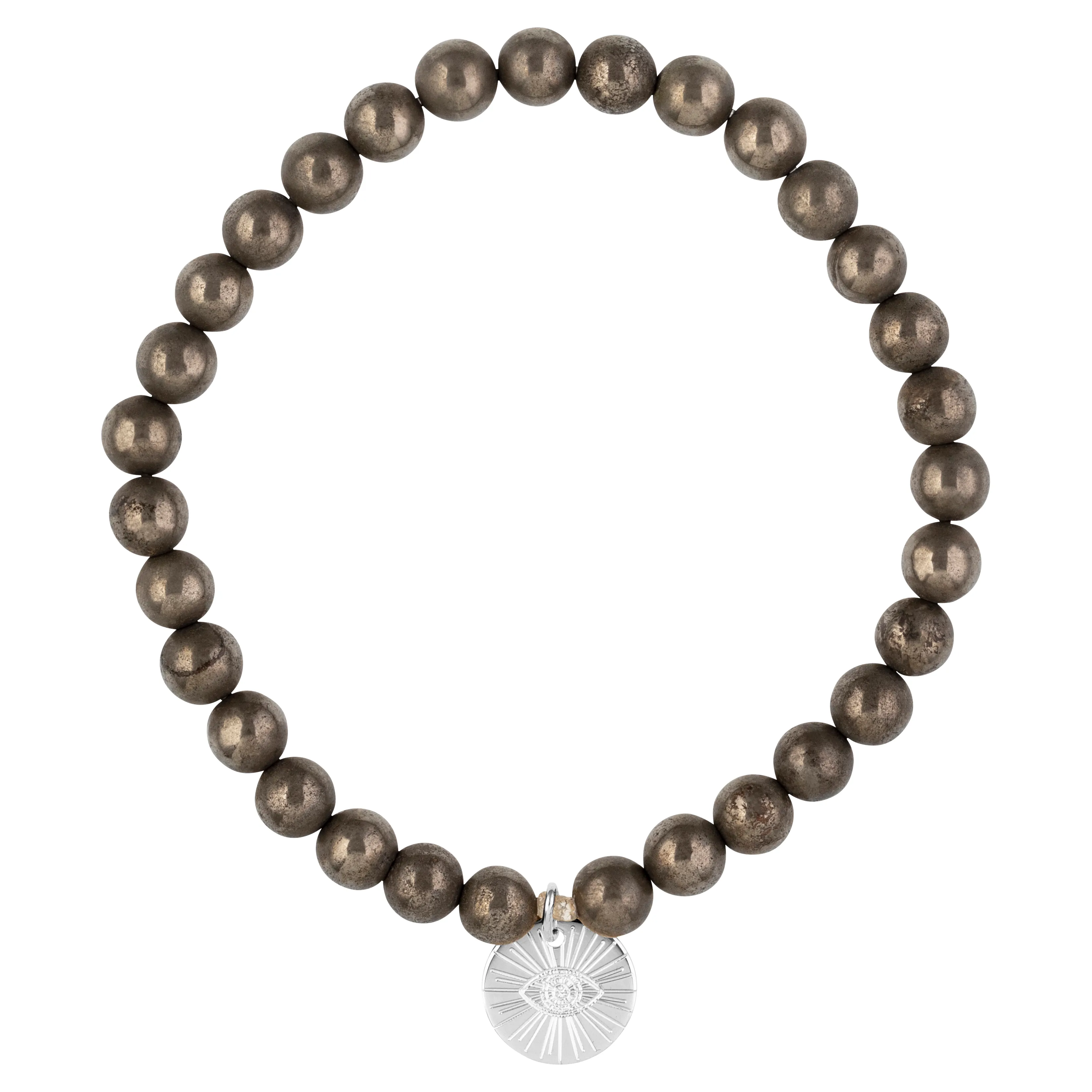 Eye of Providence & Protection Gemstone Bracelet - Gold / Black
