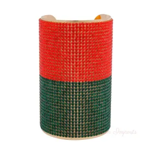 Festive Flare: Rhinestone Cuff Bracelet