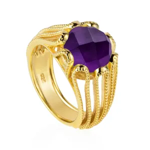 Gold Ring Amethyst Alessia