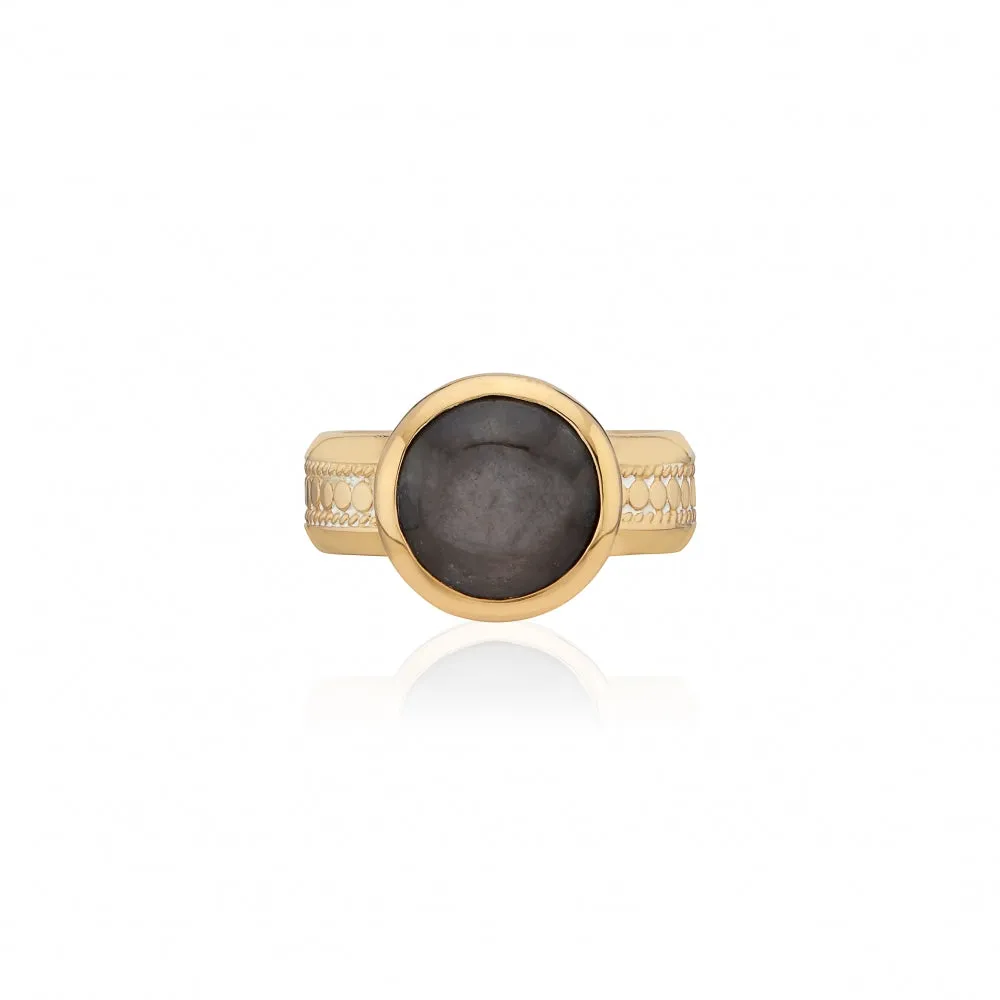 Grey Sapphire Cocktail Ring, Size N 1/2 - Gold - RG10215-GGS