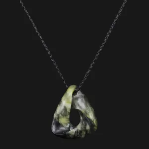 Handmade Green Jade Mobius Necklace Symbol of Eternity and Circle of Life, Unique Geometric Design, Perfect for Expressing Individual Style