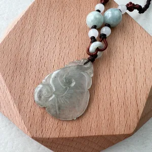 Jade Ruyi, Lucky Pendant, Icy Jadeite Jade Translucent Hand Carved Necklace, YW-0110-1646979591