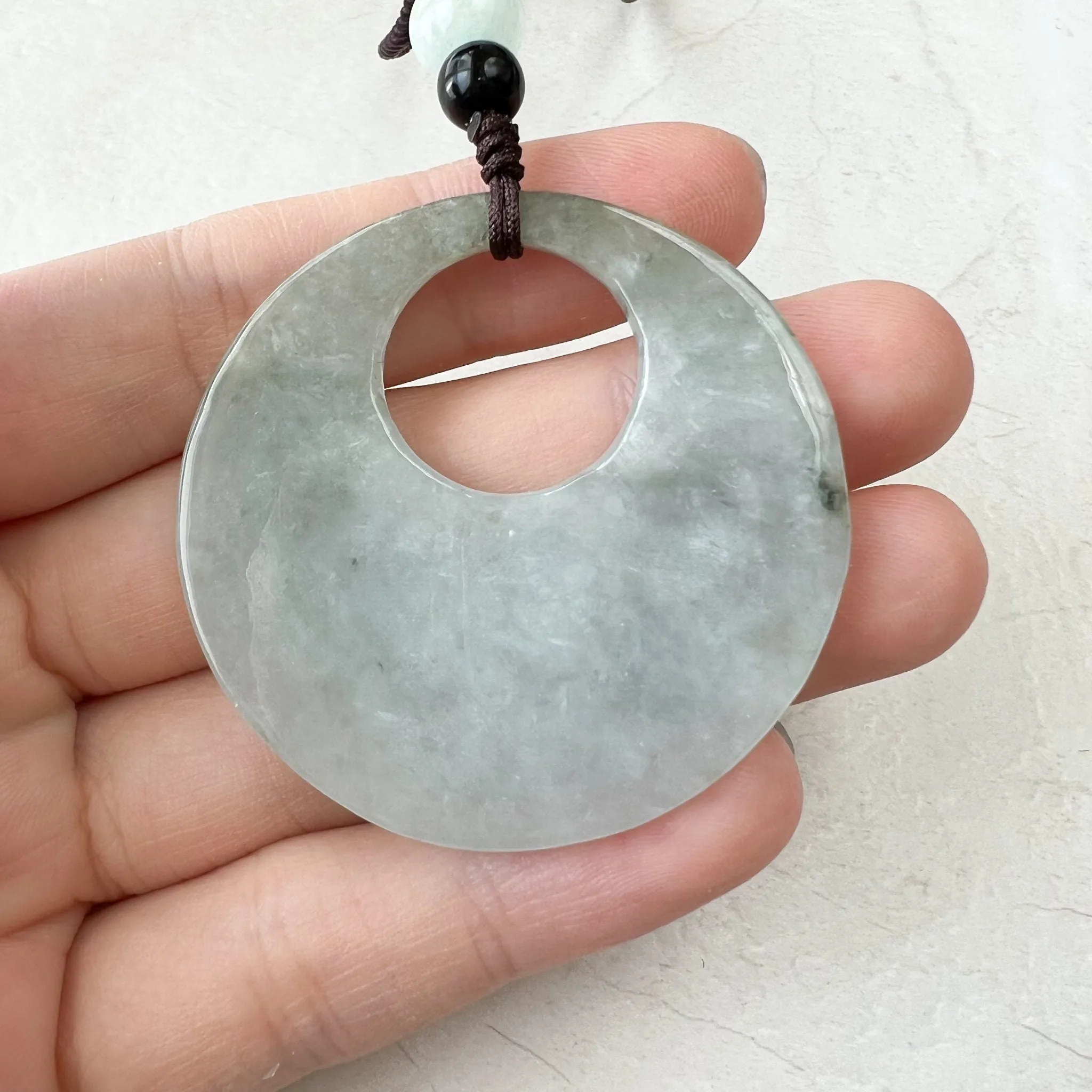 Jadeite Jade Twin Fish, Pisces Zodiac Horoscope Necklace, Hand Carved Pendant Necklace, YJ-1221-0315209-2
