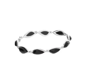 MILENA Onyx Gemstone Designer Silver Bracelet