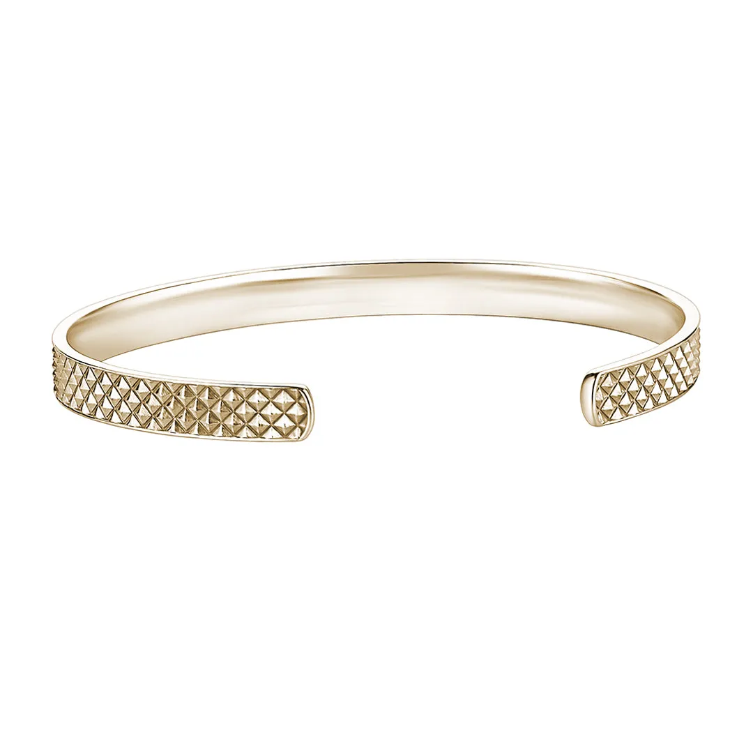 Minimal Pyramid Cuff in Gold