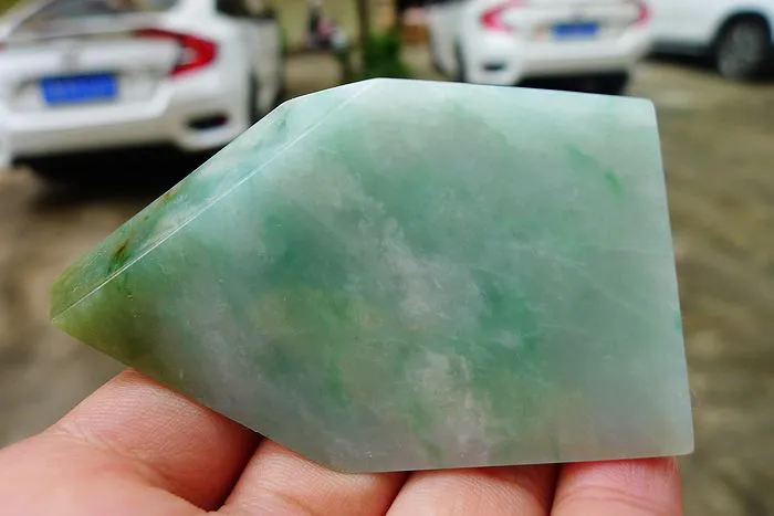Natural Jade Rough Jadeite Raw (65g,7.5X4.3X0.95cm)