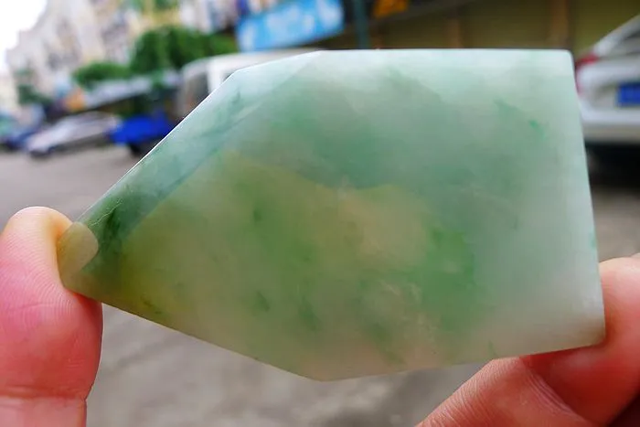 Natural Jade Rough Jadeite Raw (65g,7.5X4.3X0.95cm)