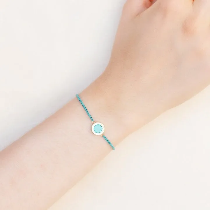 OCEAN TURQUOISE CHAIN TURQUOISE CHIP BRACELET