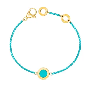 OCEAN TURQUOISE CHAIN TURQUOISE CHIP BRACELET