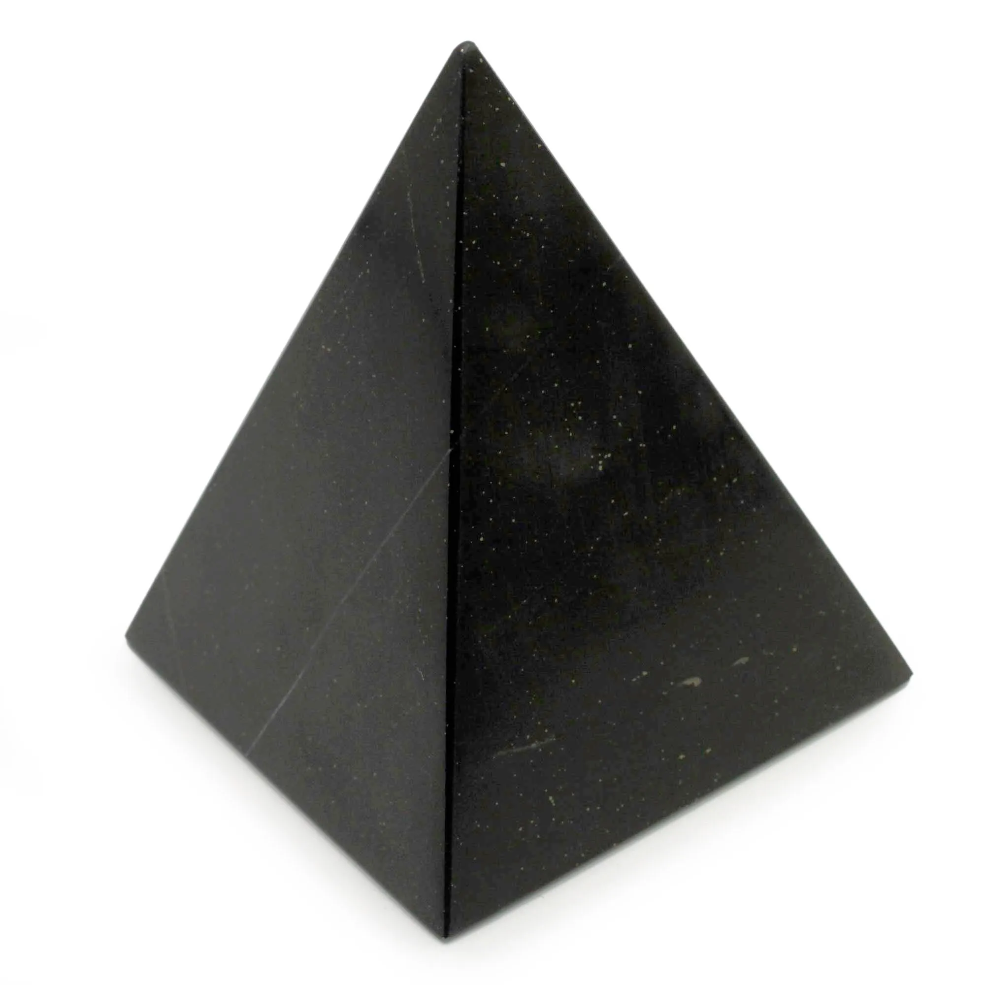 Onyx Pyramid Sculpture Handmade in Peru (Large) - Black Night of Peace | NOVICA