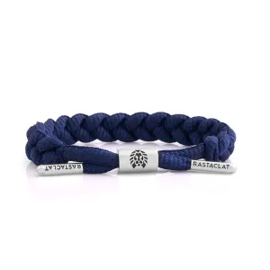 Onyx Silver Navy Rastaclat Bracelet | M/L