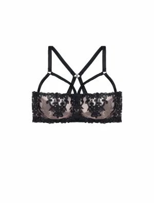 Onyx Strap Balcony Bra