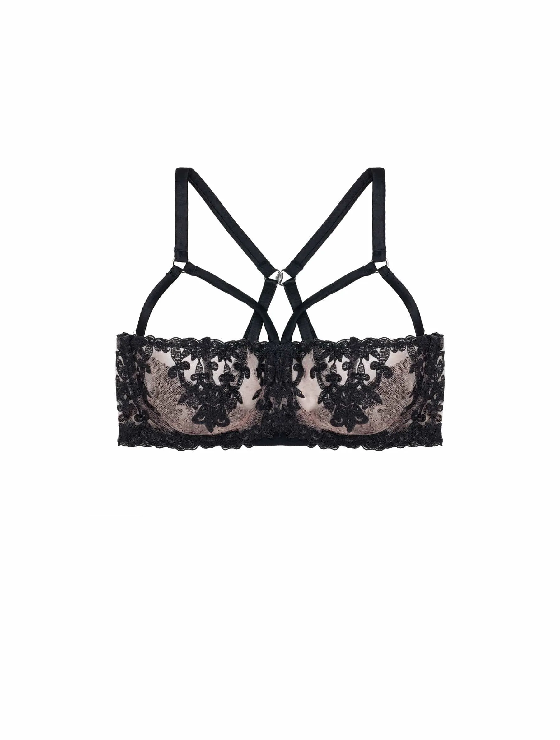 Onyx Strap Balcony Bra