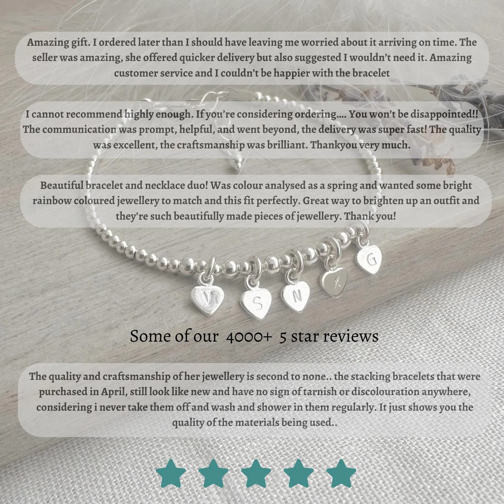 Personalised Turquoise Bracelet Set, December Birthstone Jewellery