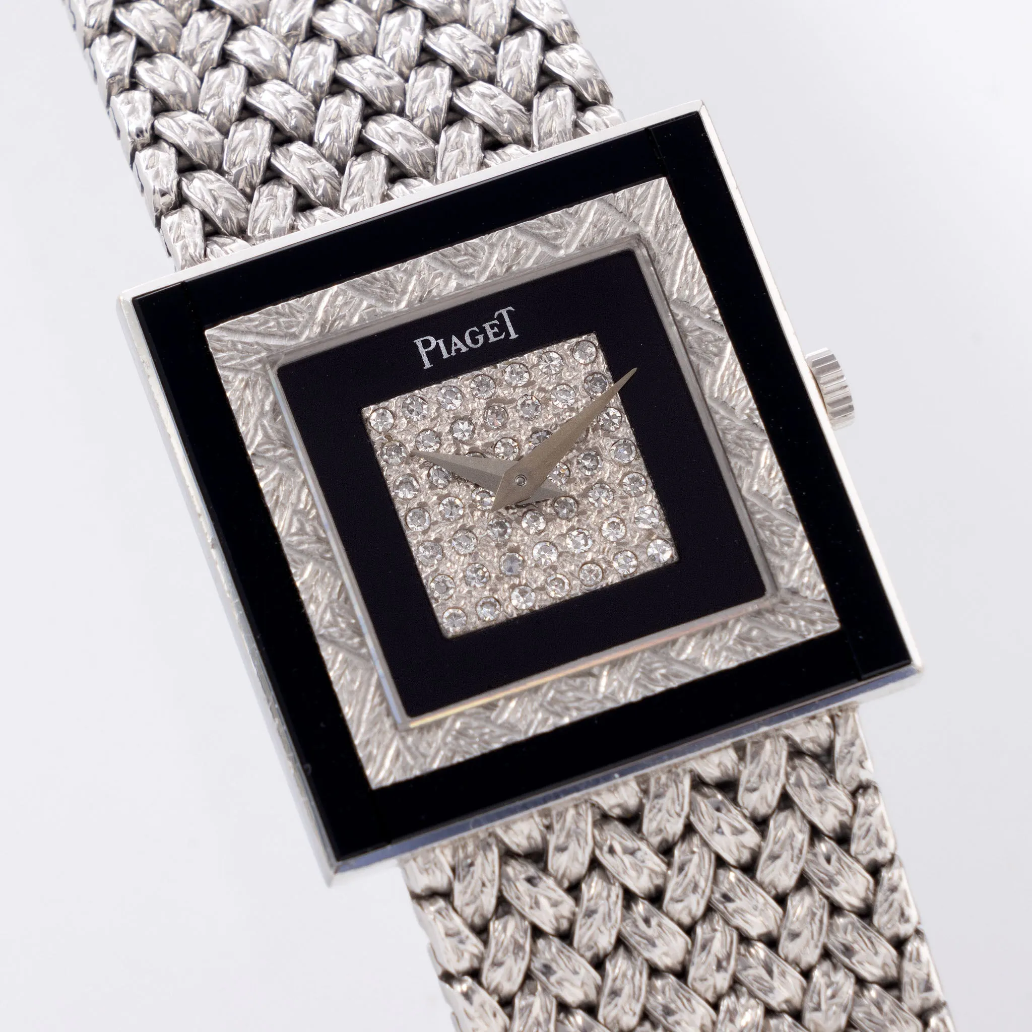 Piaget Altiplano White Gold Diamond and Onyx Dial Box and Papers Ref 9200