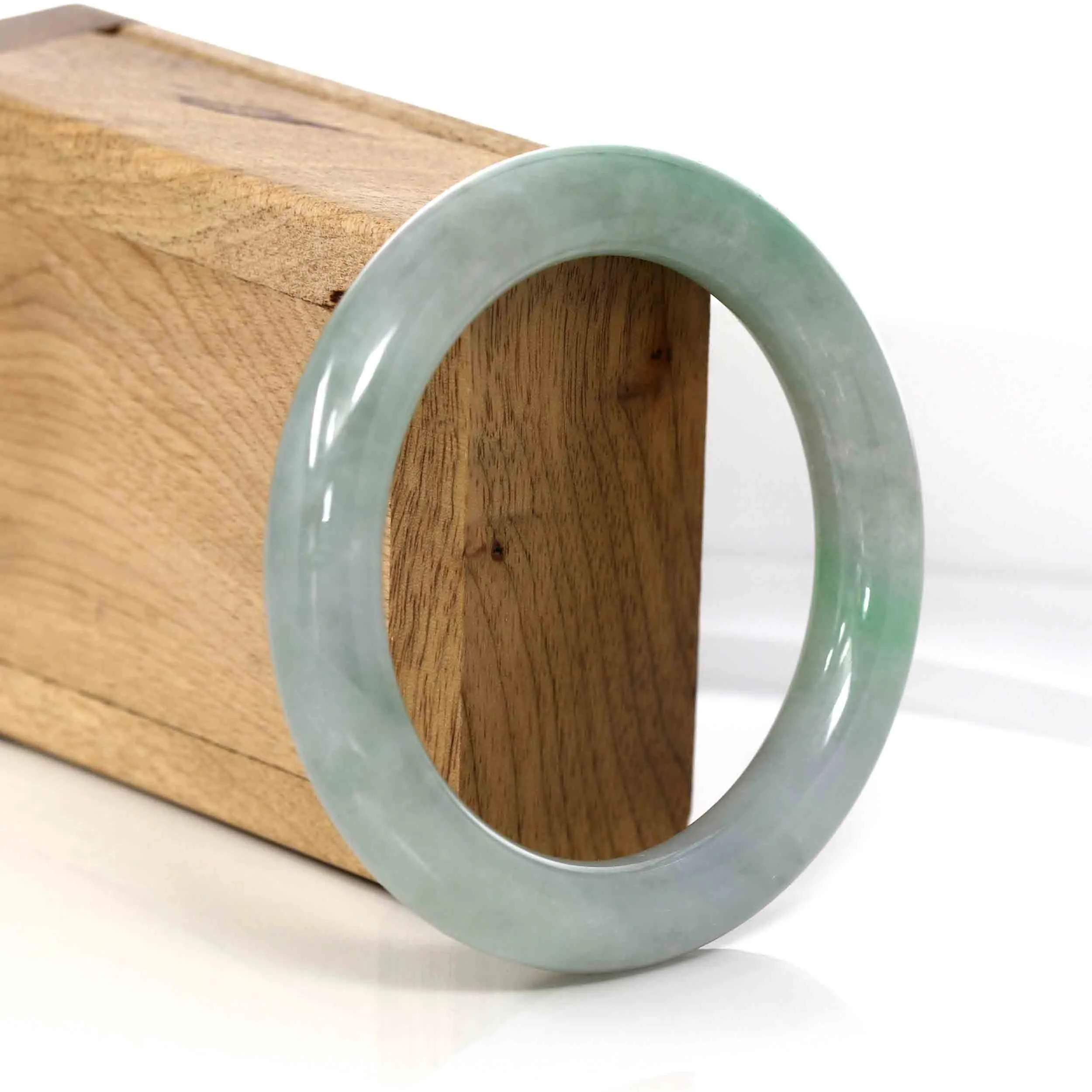 RealJade® Co. Classic Real Jade Jadeite Bangle Bracelet ( 57.09 mm )#323