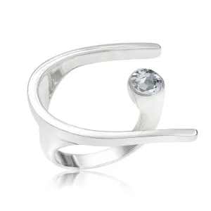 Silver Lunaria Cocktail Ring