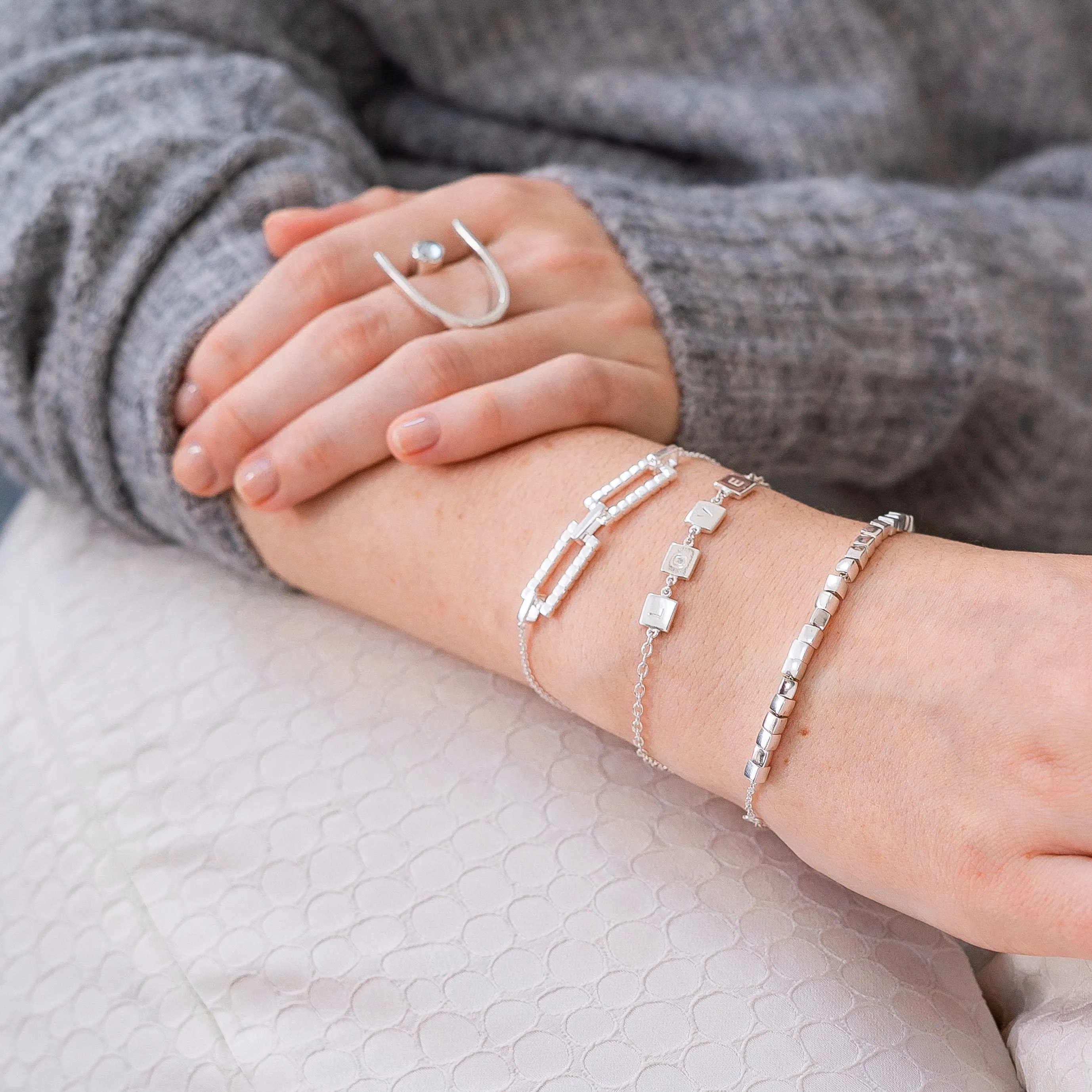 Silver Lunaria Cocktail Ring