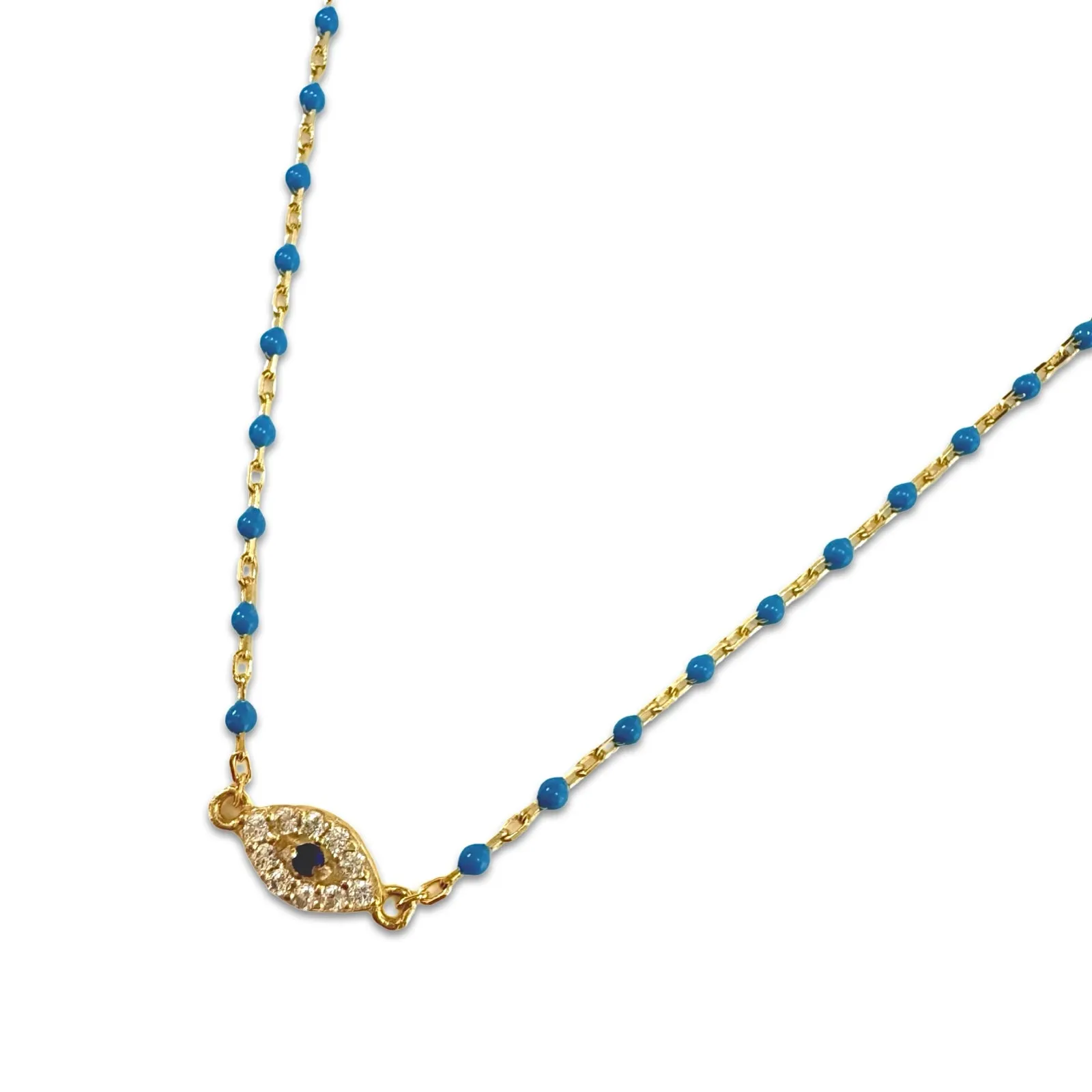 Sterling Silver Beaded Evil Eye Color Bracelet