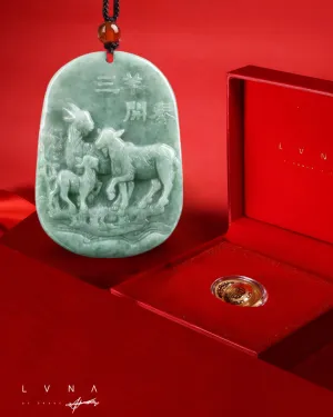THE VAULT | Genuine Natural Hand Carved Jadeite Zodiac Necklace