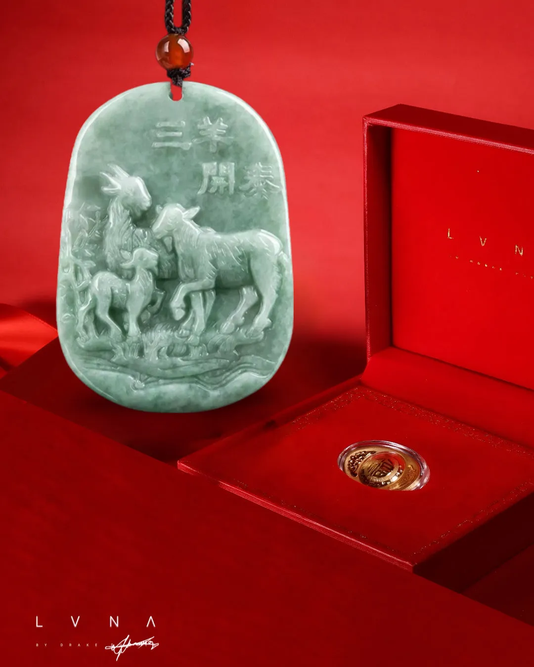 THE VAULT | Genuine Natural Hand Carved Jadeite Zodiac Necklace