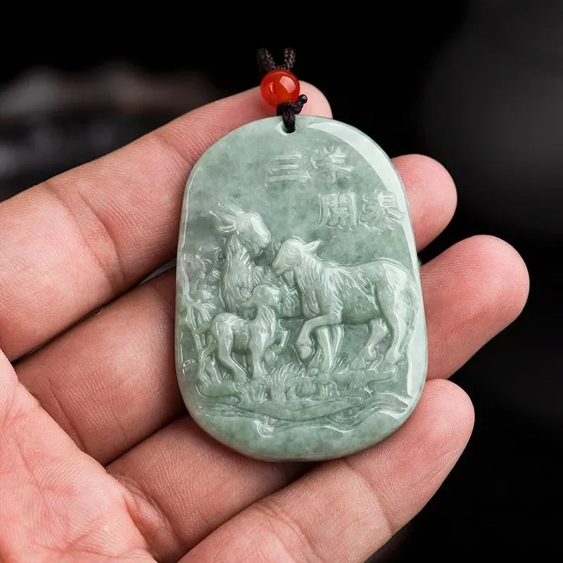 THE VAULT | Genuine Natural Hand Carved Jadeite Zodiac Necklace