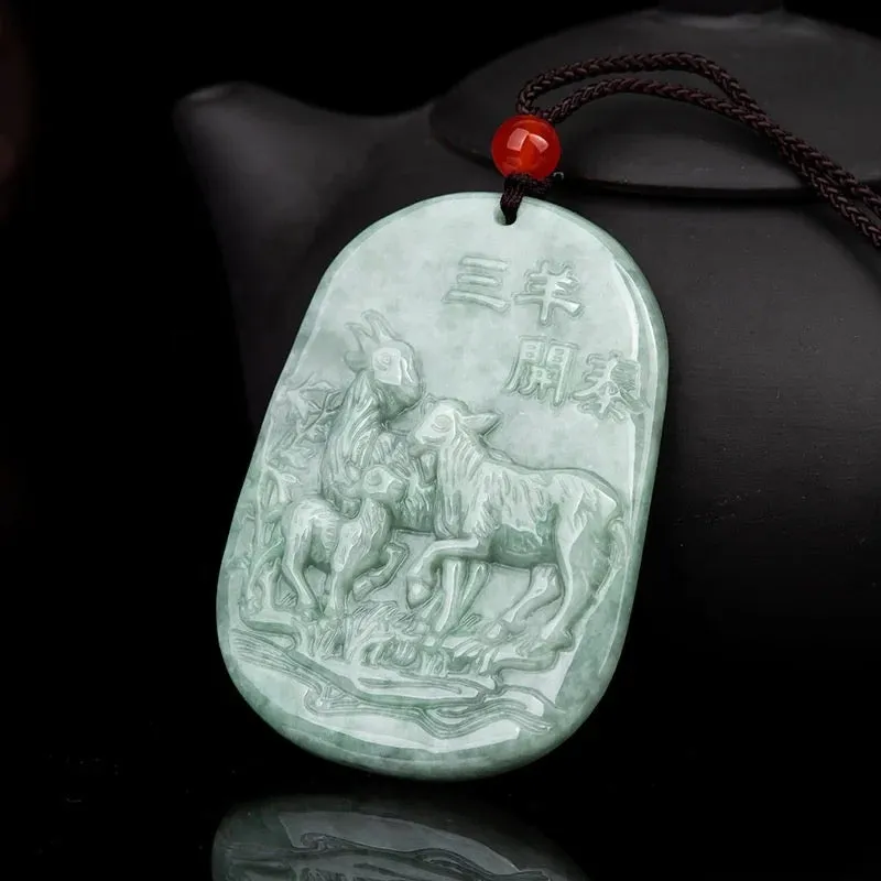 THE VAULT | Genuine Natural Hand Carved Jadeite Zodiac Necklace