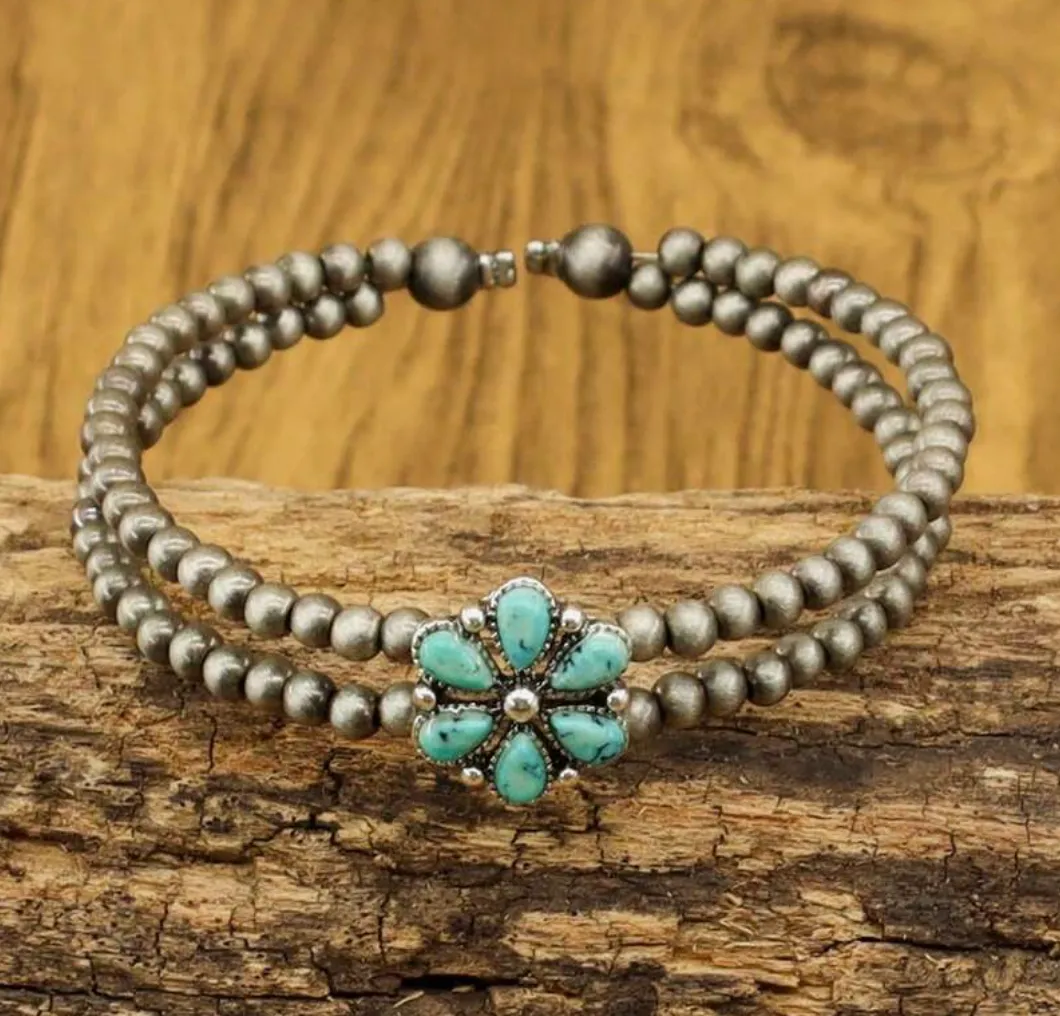 Turquoise Flower Bracelet