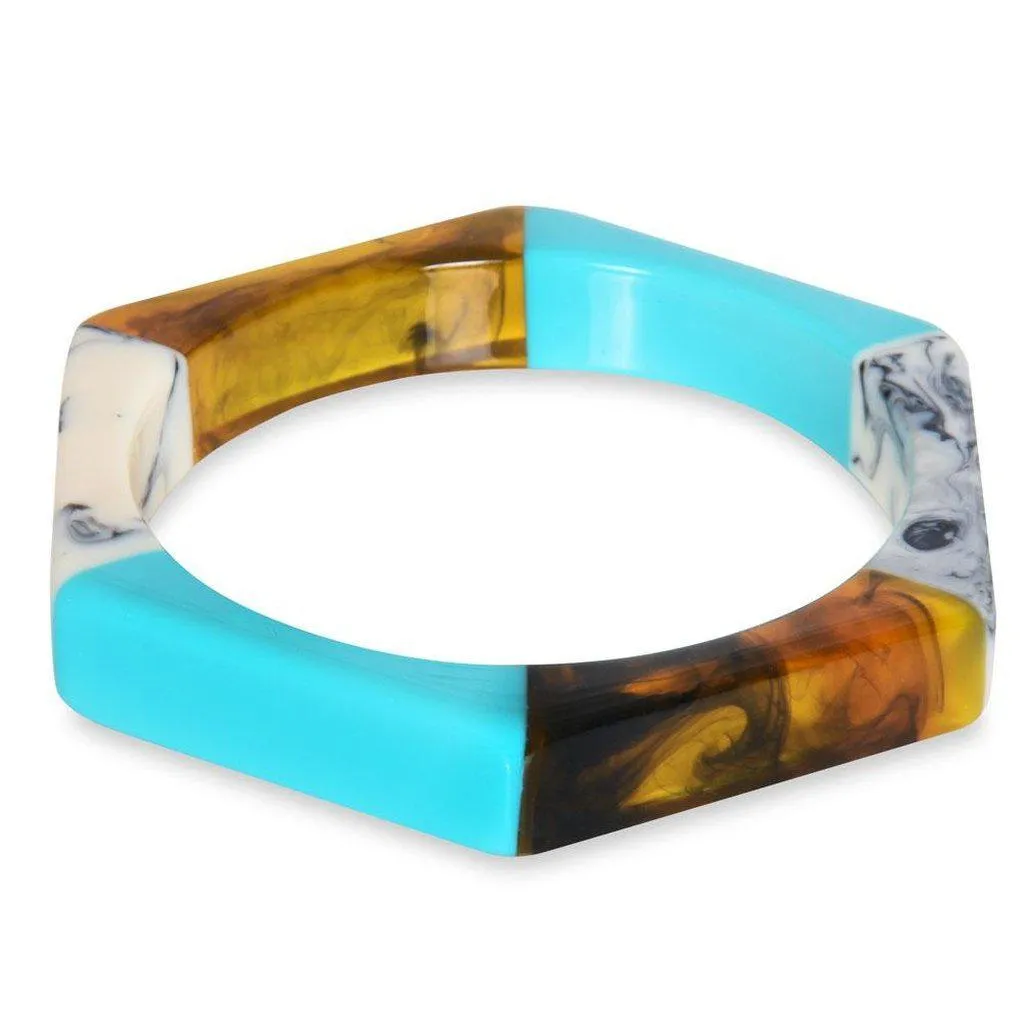 Turquoise Hexagon Bangle
